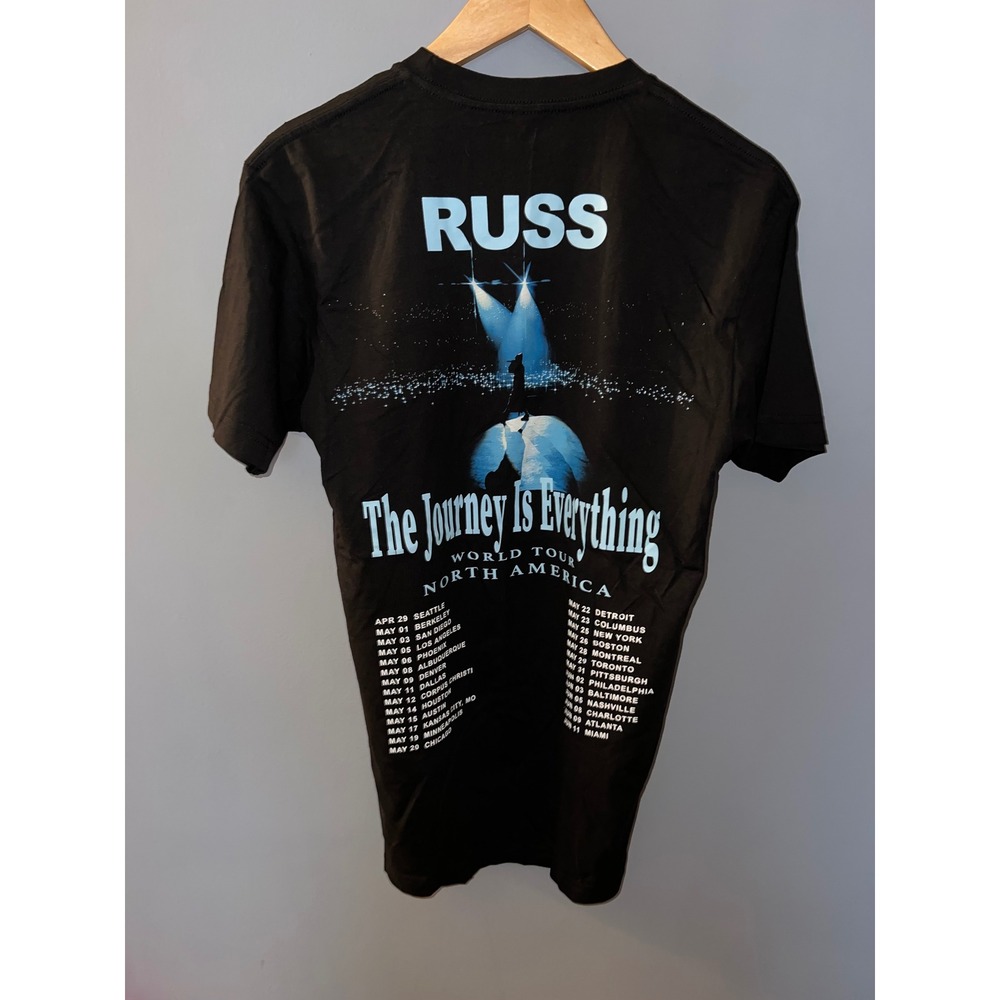 Russ The Journey Is Everything World Tour 2022 Graphic T-Shirt Mens Medium Black